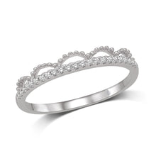 Cargar imagen en el visor de la galería, 14K White Gold 1/10 Ct.Tw.Diamond Stackable Band