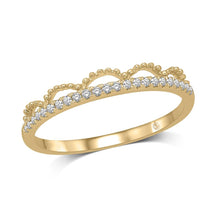 Cargar imagen en el visor de la galería, 14K Yellow Gold 1/10 Ct.Tw.Diamond Stackable Band