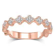 Cargar imagen en el visor de la galería, 14K Rose Gold 1/4 Ct.Tw.Diamond Stackable Band