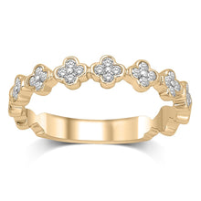 Cargar imagen en el visor de la galería, 14K Yellow Gold 1/4 Ct.Tw.Diamond Stackable Band