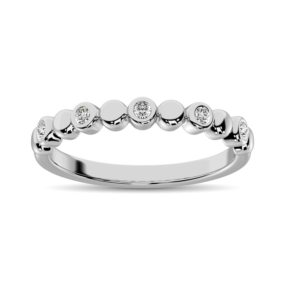 14K White Gold 1/20 Ct.Tw.Diamond Stackable Band