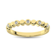 Cargar imagen en el visor de la galería, 14K Yellow Gold 1/20 Ct.Tw.Diamond Stackable Band