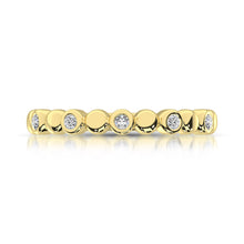 Cargar imagen en el visor de la galería, 14K Yellow Gold 1/20 Ct.Tw.Diamond Stackable Band