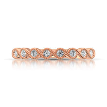 Load image into Gallery viewer, 14K Rose Gold 1/10 Ct.Tw. Diamond Stackable Band