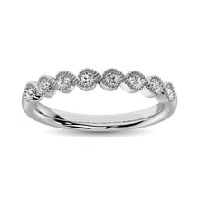 Cargar imagen en el visor de la galería, 14K White Gold 1/10 Ct.Tw. Diamond Stackable Band