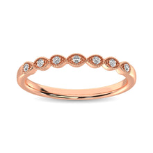 Cargar imagen en el visor de la galería, 14K Rose Gold 1/20 Ct.Tw. Diamond Stackable Band