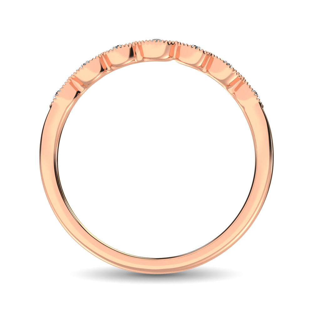 14K Rose Gold 1/20 Ct.Tw. Diamond Stackable Band