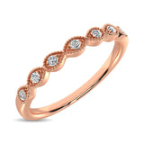 14K Rose Gold 1/20 Ct.Tw. Diamond Stackable Band