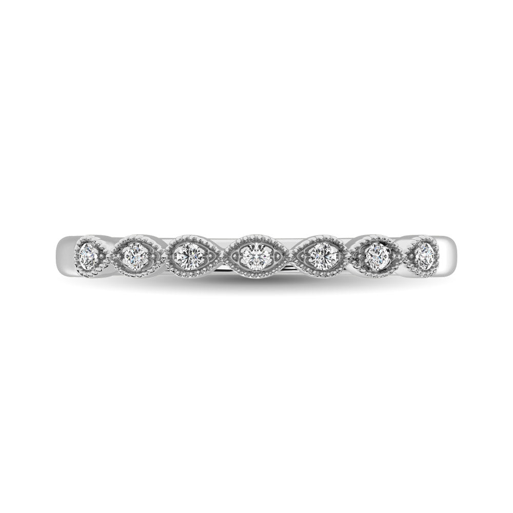 14K White Gold 1/20 Ct.Tw. Diamond Stackable Band