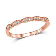 Load image into Gallery viewer, 14K Rose Gold 1/10 Ct.Tw. Diamond Stackable Band