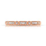 14K Rose Gold 1/20 Ct.Tw. Diamond Stackable Band