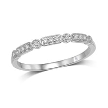 Cargar imagen en el visor de la galería, 14K White Gold 1/20 Ct.Tw. Diamond Stackable Band