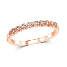 Load image into Gallery viewer, 14K Rose Gold 1/10 Ct.Tw. Diamond Stackable Band