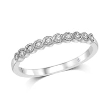 Cargar imagen en el visor de la galería, 14K White Gold 1/10 Ct.Tw. Diamond Stackable Band