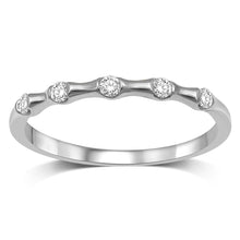 Cargar imagen en el visor de la galería, 14K White Gold 1/8 Ct.Tw. Diamond Stackable Band