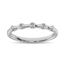 Cargar imagen en el visor de la galería, 14K White Gold 1/8 Ct.Tw. Diamond Stackable Band