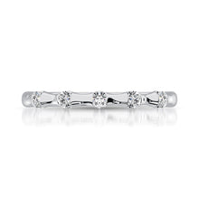 Load image into Gallery viewer, 14K White Gold 1/8 Ct.Tw. Diamond Stackable Band