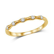 Cargar imagen en el visor de la galería, 14K Yellow Gold 1/8 Ct.Tw. Diamond Stackable Band