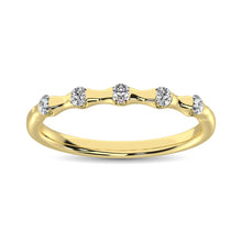 Load image into Gallery viewer, 14K Yellow Gold 1/8 Ct.Tw. Diamond Stackable Band