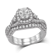 Cargar imagen en el visor de la galería, Lovecuts 14K White Gold 1 1/2 Ct.Tw.Diamond Bridal Ring