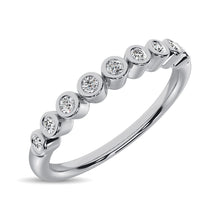 Cargar imagen en el visor de la galería, 14K White Gold 1/10 Ct.Tw.Diamond Stackable Band