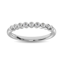 Cargar imagen en el visor de la galería, 14K White Gold 1/10 Ct.Tw.Diamond Stackable Band