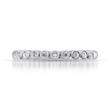 Cargar imagen en el visor de la galería, 14K White Gold 1/10 Ct.Tw.Diamond Stackable Band