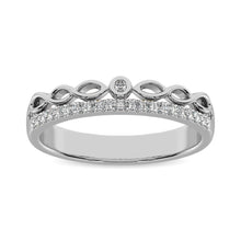 Load image into Gallery viewer, 10k White Gold 1/10 Ct.Tw.Diamond Stackable Band