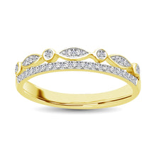 Cargar imagen en el visor de la galería, 10k Yellow Gold 1/6 Ct.Tw.Diamond Stackable Band