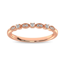 Cargar imagen en el visor de la galería, 14K Rose Gold 1/10 Ct.Tw.Diamond Stackable Band