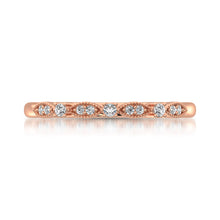 Load image into Gallery viewer, 14K Rose Gold 1/10 Ct.Tw.Diamond Stackable Band