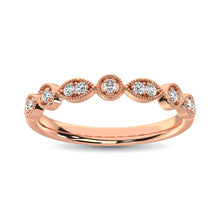 Cargar imagen en el visor de la galería, 14K Rose Gold 1/8 Ct.Tw.Diamond Stackable Band