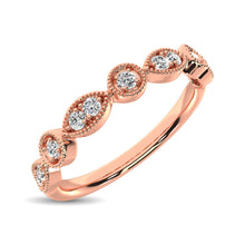 Load image into Gallery viewer, 14K Rose Gold 1/8 Ct.Tw.Diamond Stackable Band