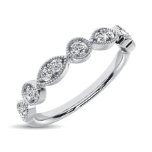 Cargar imagen en el visor de la galería, 14K White Gold 1/8 Ct.Tw.Diamond Stackable Band