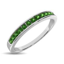 Load image into Gallery viewer, 14K White Gold 1/5 Ctw Tsavorite Machine Band