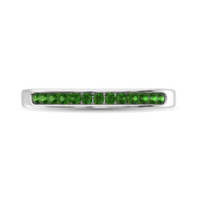 Load image into Gallery viewer, 14K White Gold 1/5 Ctw Tsavorite Machine Band