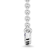 Cargar imagen en el visor de la galería, Diamond 1/10 Ct.Tw. And Blue Sapphire Necklace in 10K White Gold