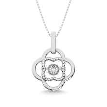 Cargar imagen en el visor de la galería, Sterling Silver Moving Diamond Accent Pendant