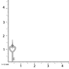 Cargar imagen en el visor de la galería, 10K White Gold 1/10 Ctw Diamond Double Heart Pendant