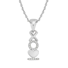 Cargar imagen en el visor de la galería, 10K White Gold Diamond Accent Heart Pendant