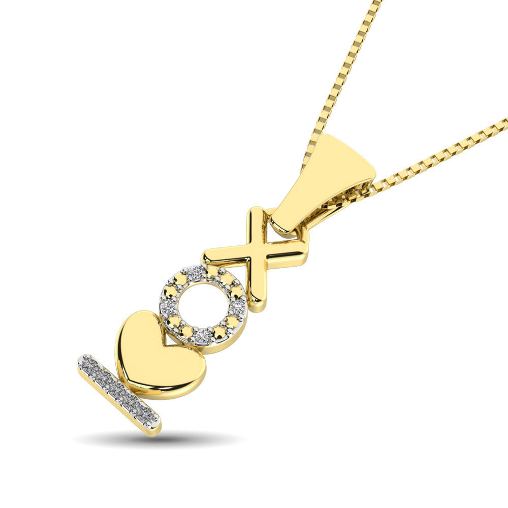 10K Yellow Gold Diamond Accent Fashion Pendant