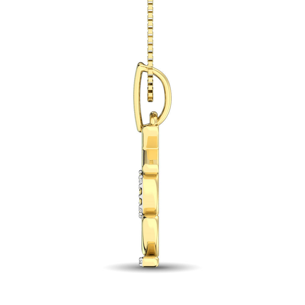 10K Yellow Gold Diamond Accent Fashion Pendant