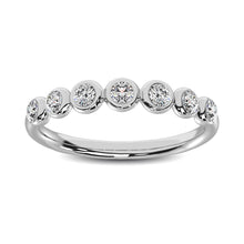 Cargar imagen en el visor de la galería, 14 White Gold Diamond 1/6 ctw Bubble stackable Band