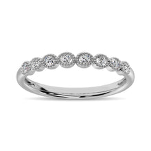 Cargar imagen en el visor de la galería, 14 White Gold Diamond 1/6 ctw Bubble stackable Band