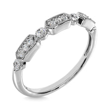 Cargar imagen en el visor de la galería, 14K White Gold 1/6 Ctw Diamond Annivesary Ring