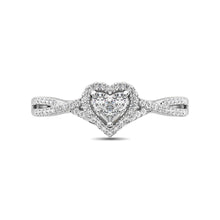 Cargar imagen en el visor de la galería, 10K White Gold 1/4 Ct.Tw. Diamond Heart Ring