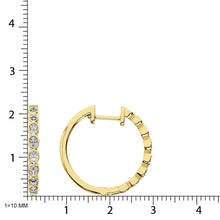 Load image into Gallery viewer, 14K Yellow Gold 1/3 Ct.Tw. Diamond Hoop Earrings