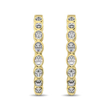 Cargar imagen en el visor de la galería, 14K Yellow Gold 1/3 Ct.Tw. Diamond Hoop Earrings