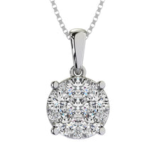 Load image into Gallery viewer, Diamond 1/2 Ct.Tw. Flower Pendant