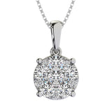 Diamante 1/2 Ct.Tw. Colgante Flor